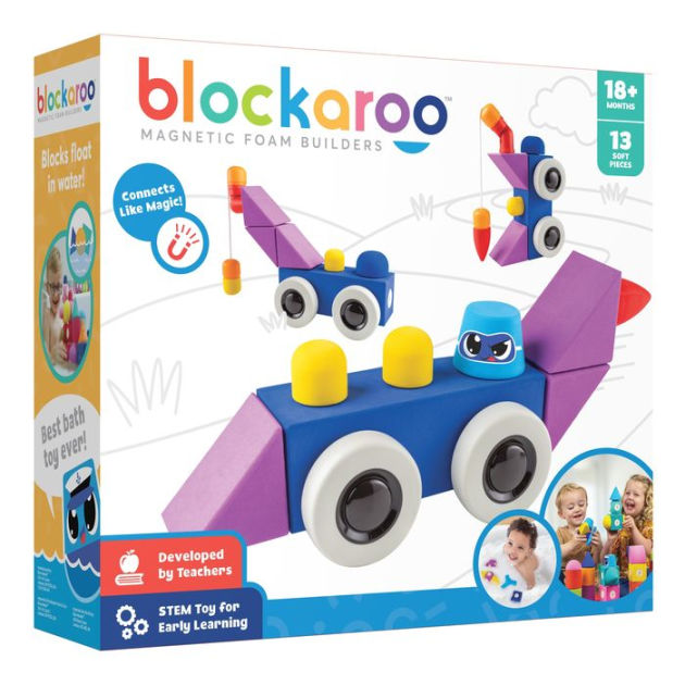 Blockaroo Magnetic Foam Blocks - Medium - Roadster (13pcs) by